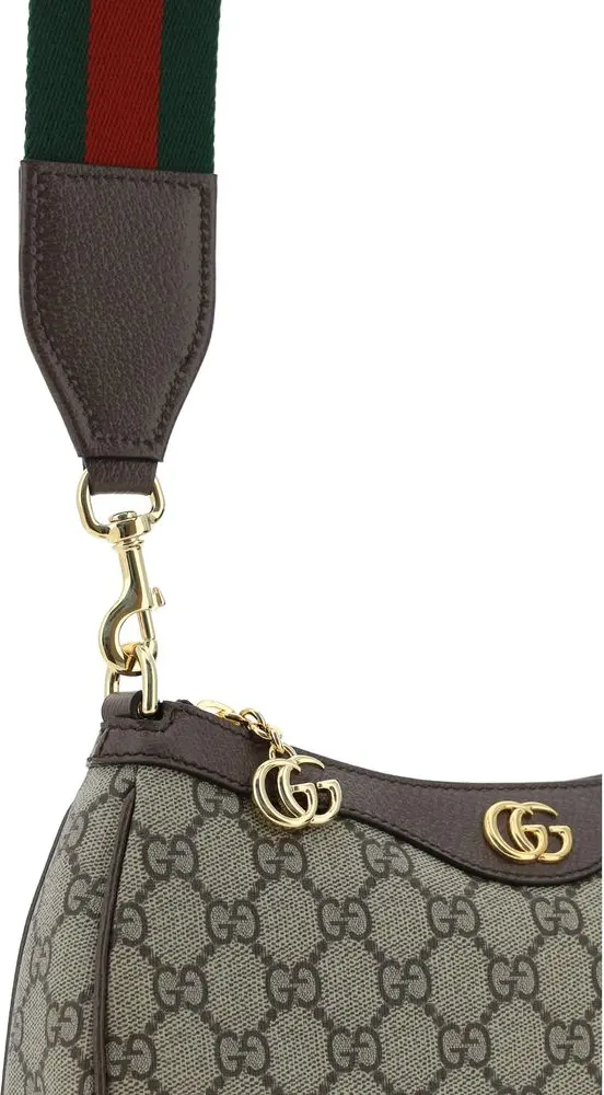 Brown Cotton Shoulder Bag Gucci
