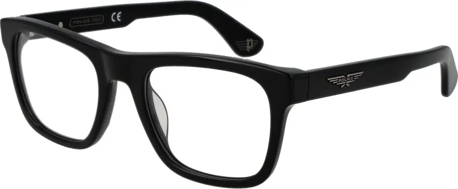 The Police Black Cellulose Acetate Glasses (Frames)