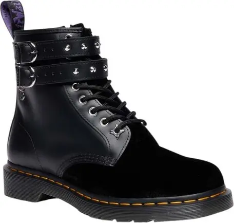 Чёрные кожаные ботинки Dr. Martens на шнуровке