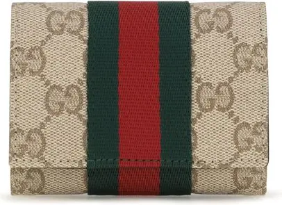 Card Holder Gucci Beige Fabric