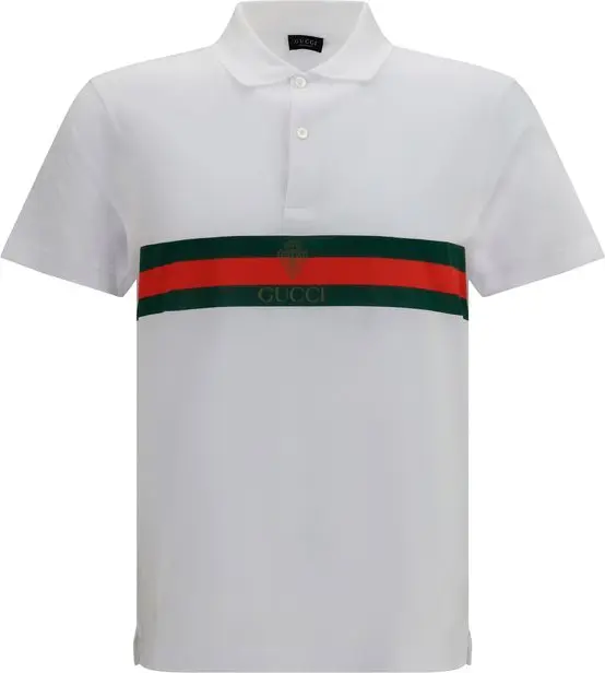 Polo Shirt Gucci White Cotton