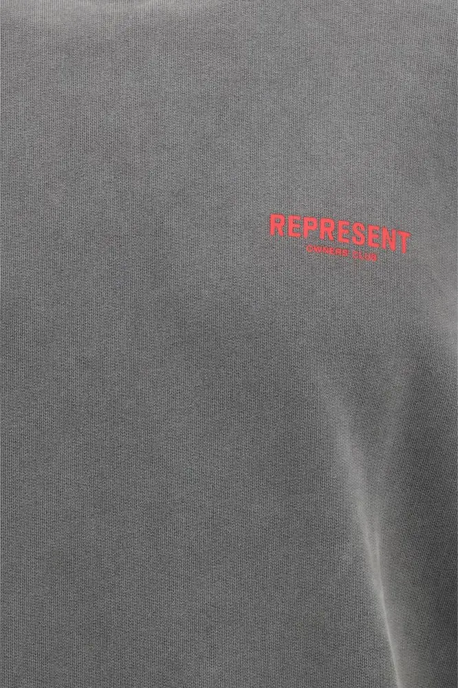 Серый хлопковый свитшот Represent