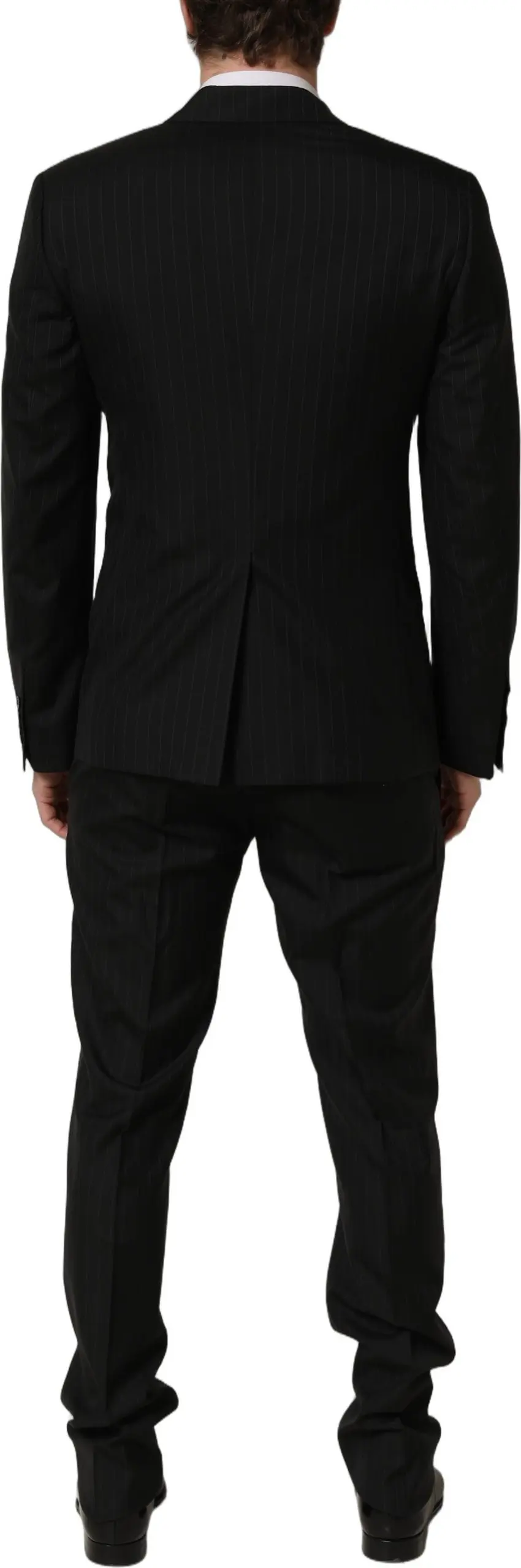 Suit Dolce & Gabbana Black Stripes Slim Fit Formal 3 Piece