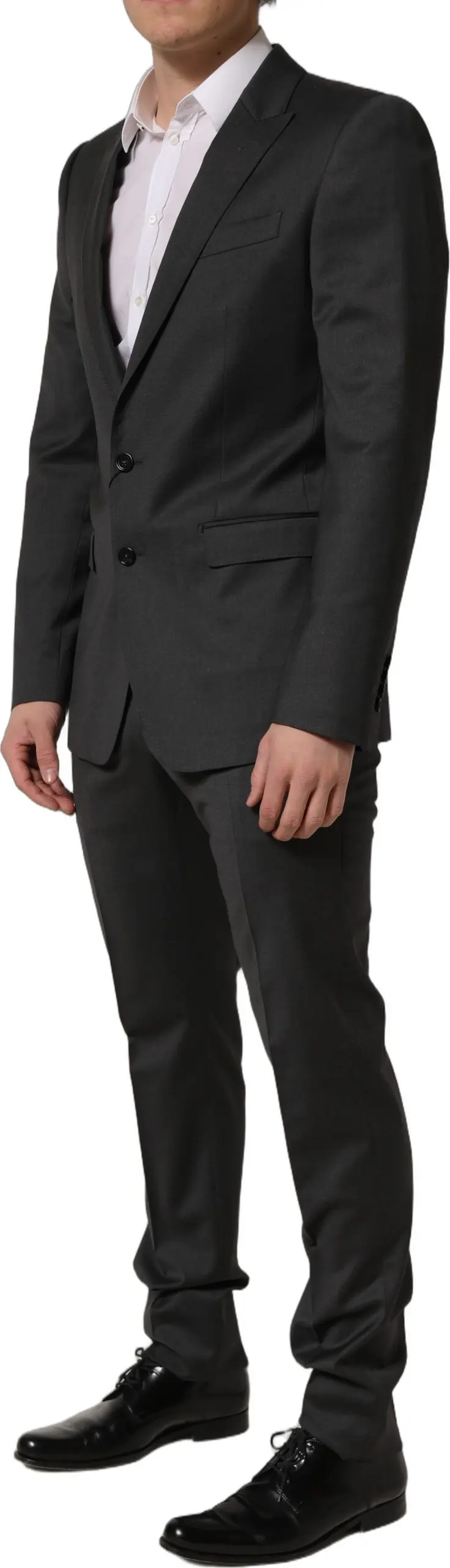 Suit Dolce & Gabbana Gray Wool Slim Fit Formal 2 Piece