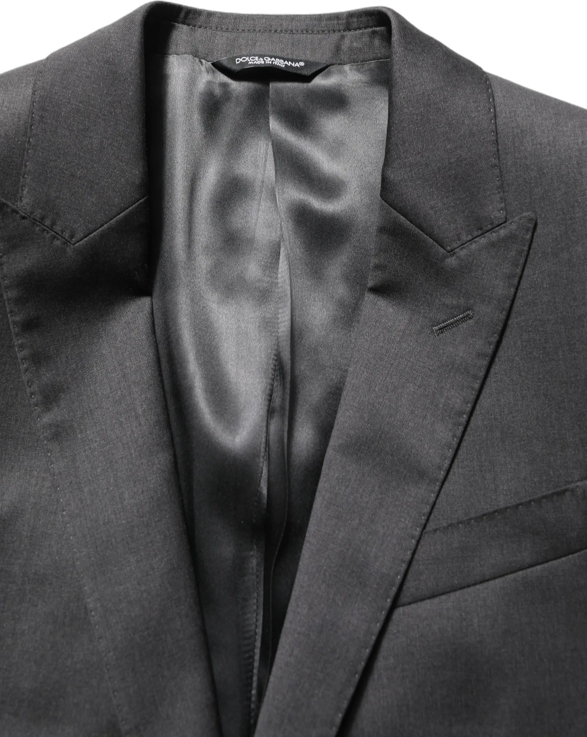 Suit Dolce & Gabbana Gray Wool Slim Fit Formal 2 Piece