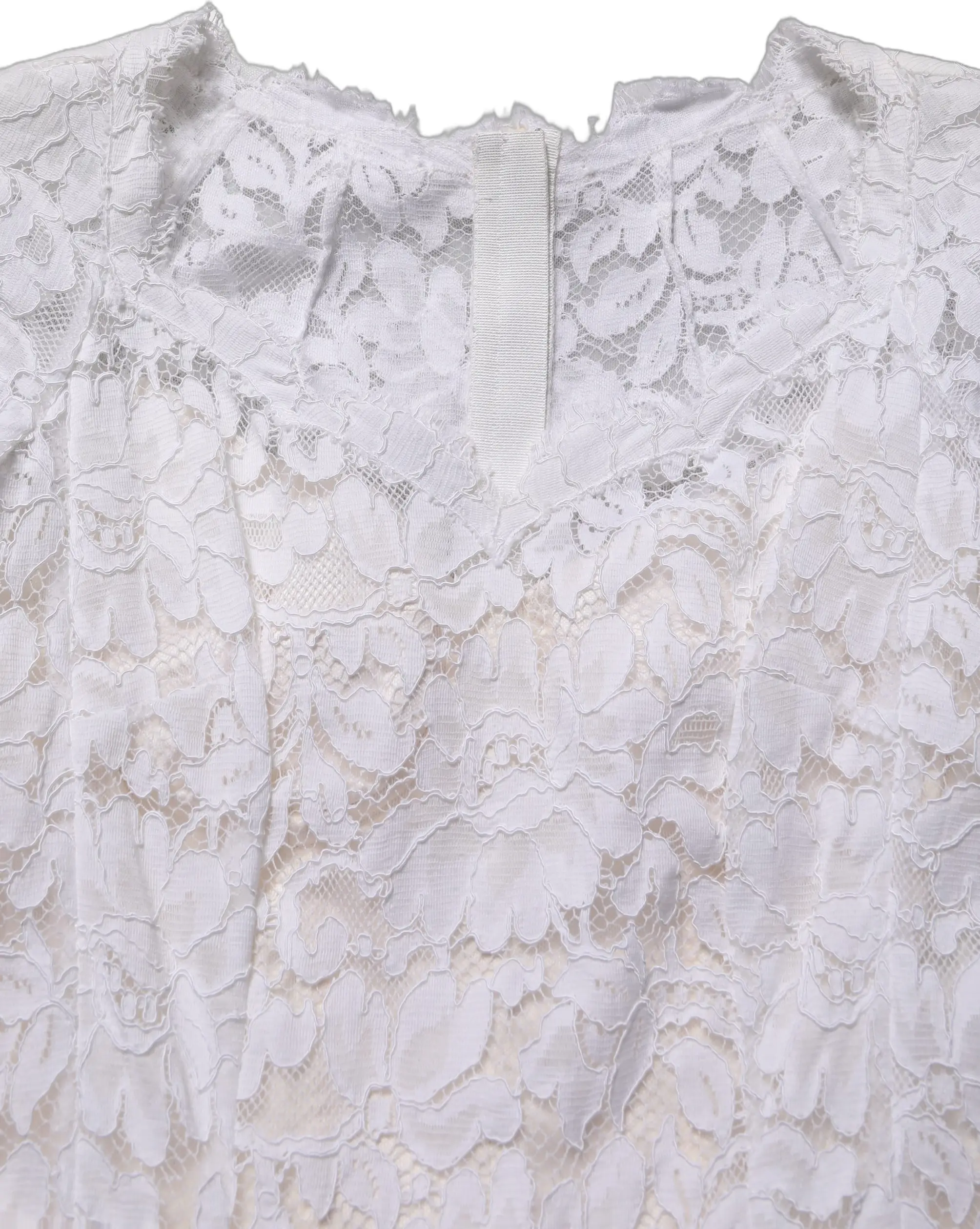 Dress Dolce & Gabbana White Floral Lace Mermaid Long Gown Dress