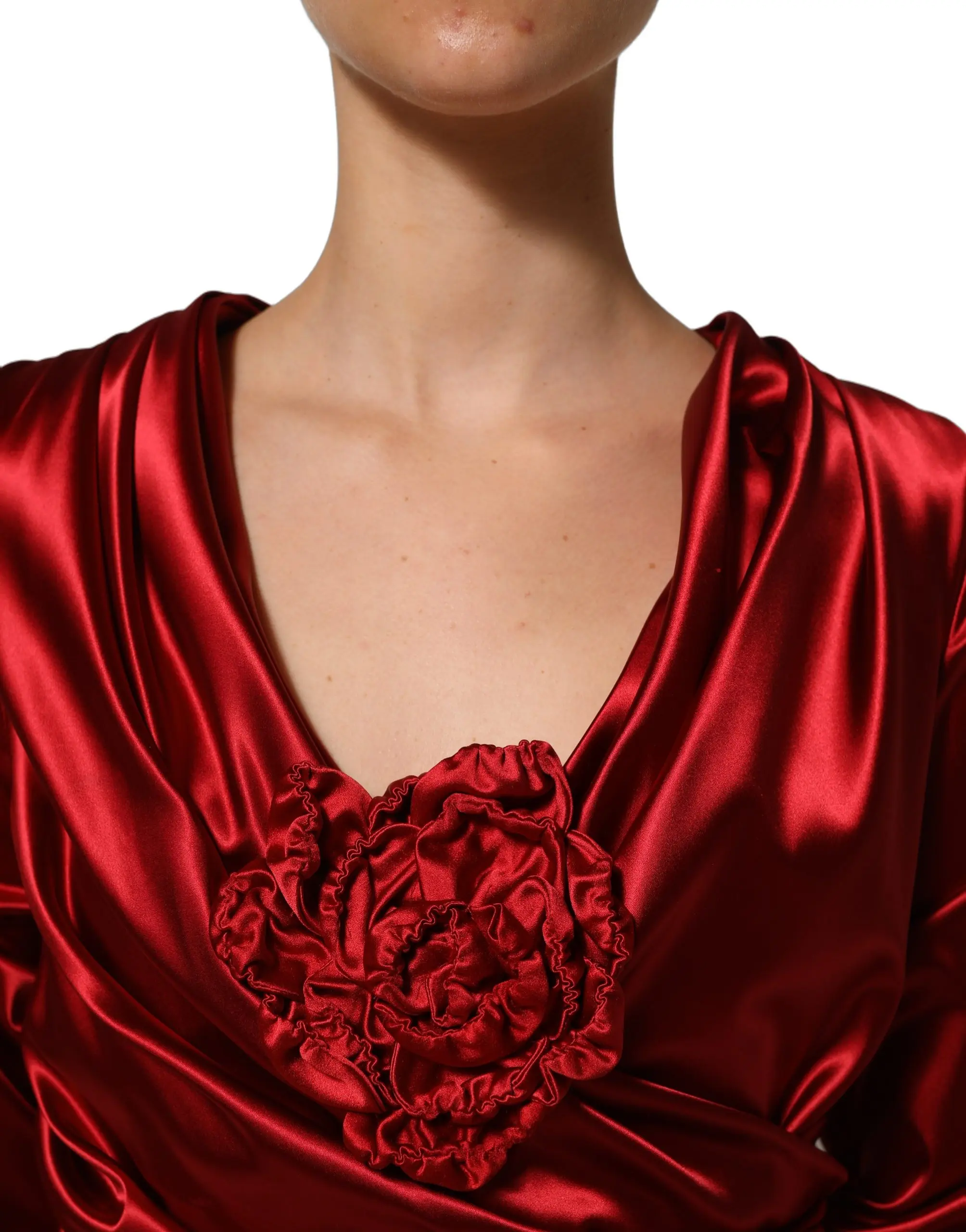 Платье Dolce & Gabbana Облегающее платье-миди с драпировкой
