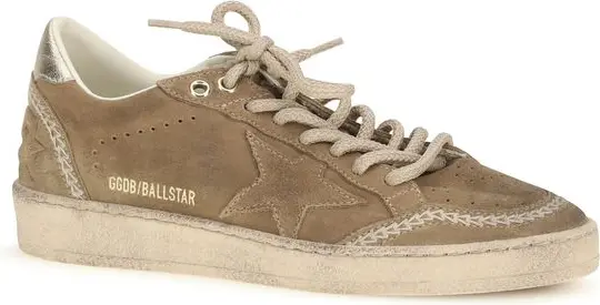 Спортивные кроссовки Golden Goose бежевые из телячьей кожи Bos Taurus