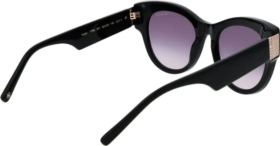 Ted Baker Black Acetate Quyosh ko'zoynagi
