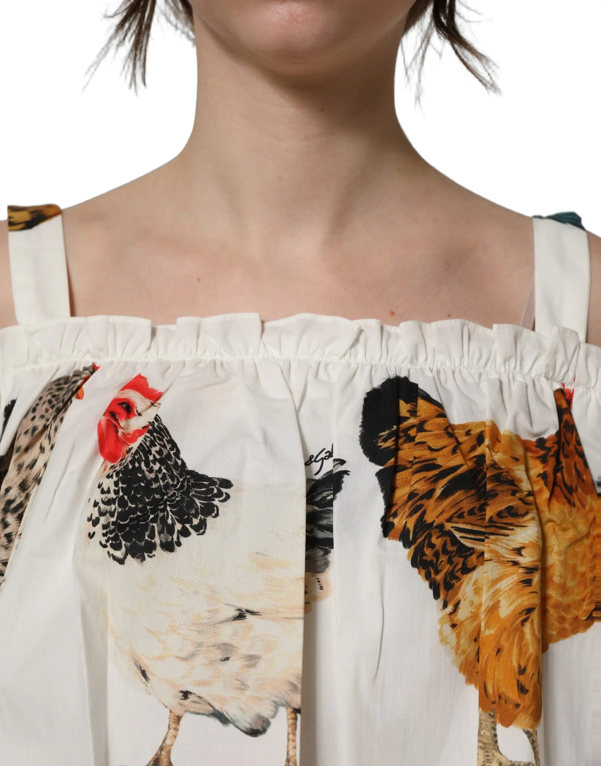 Off The Shoulder Poplin Top Dolce & Gabbana