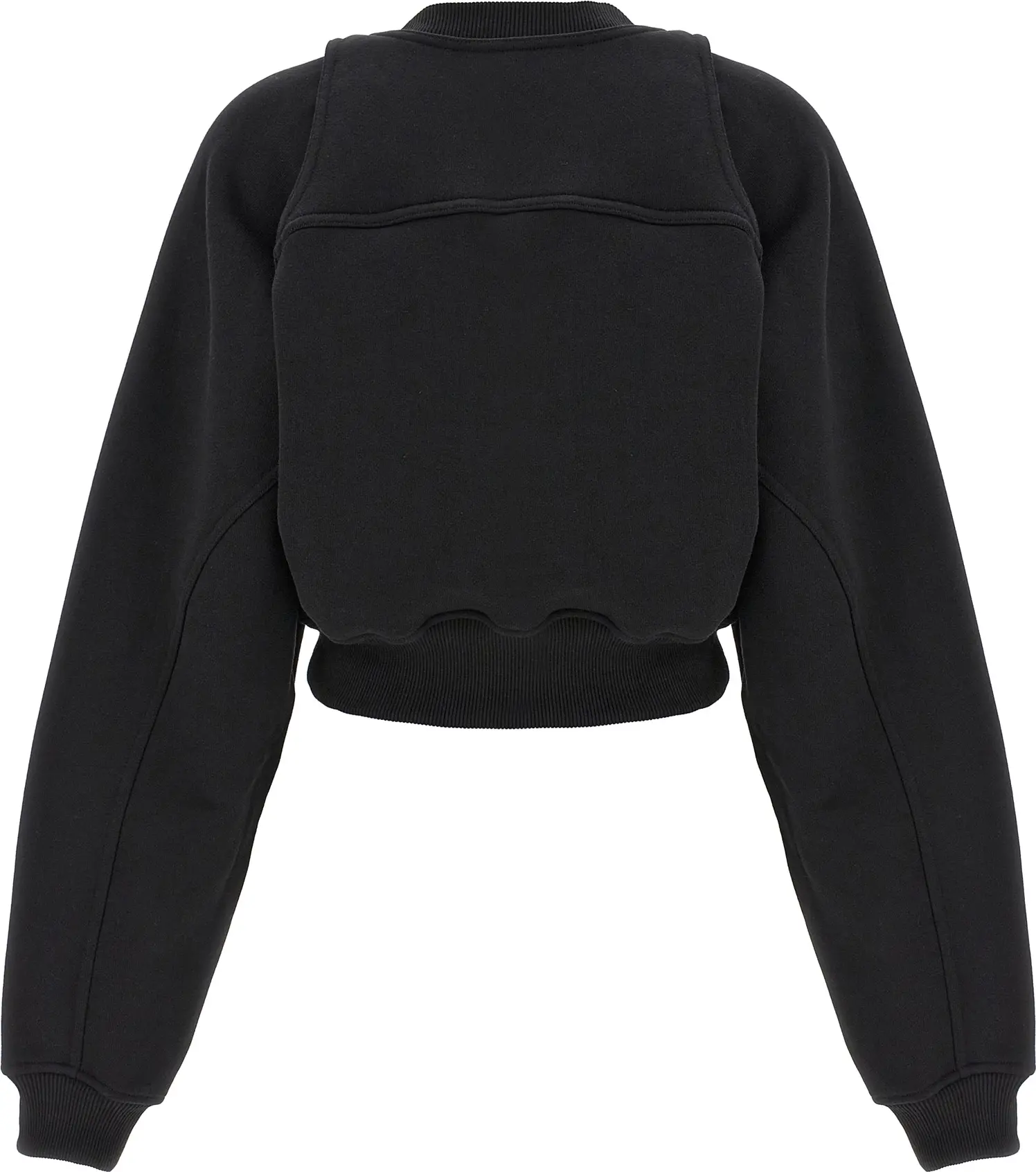 Bicolor Cotton Sweatshirt Off-White