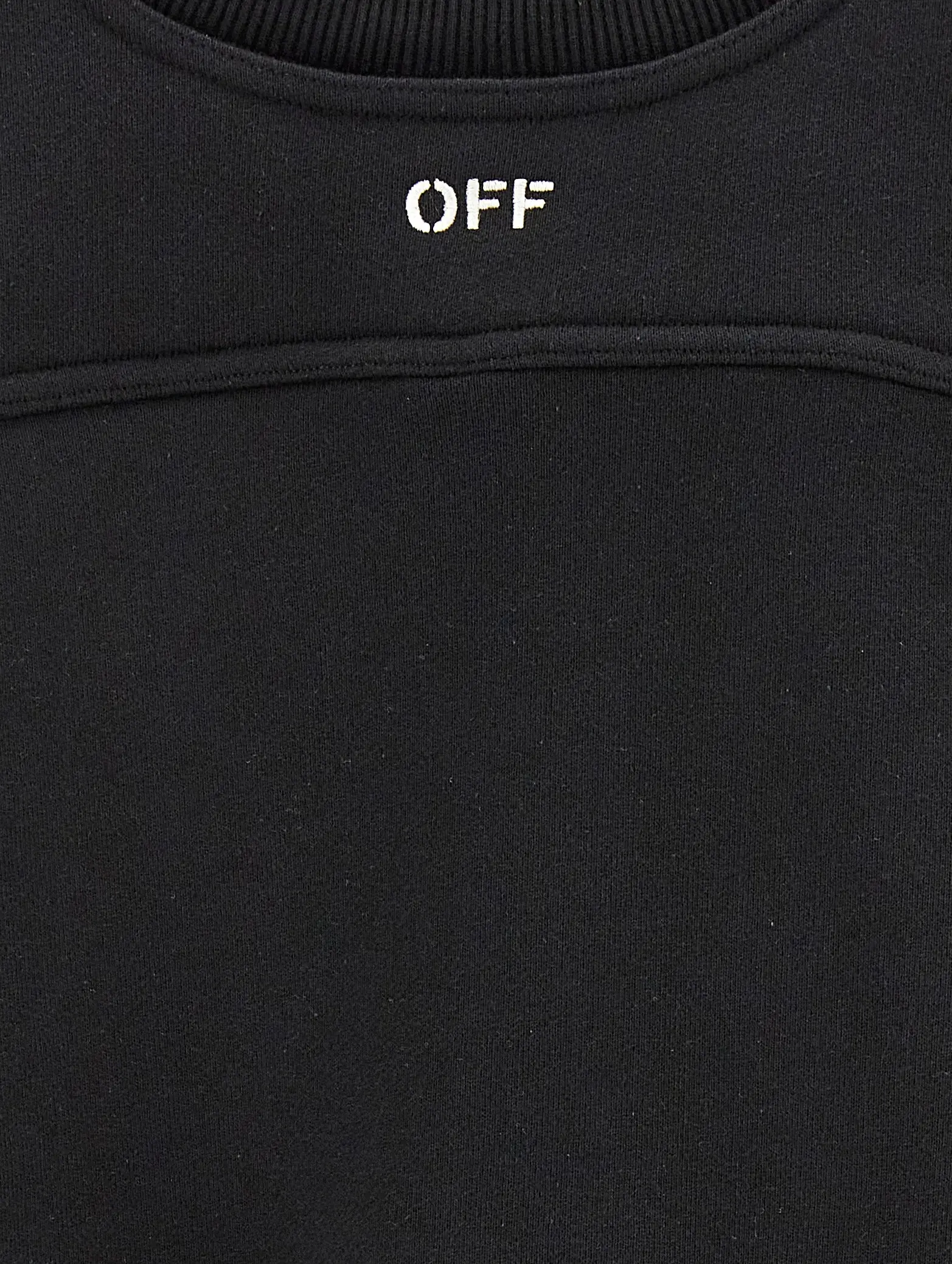 Bicolor Cotton Sweatshirt Off-White