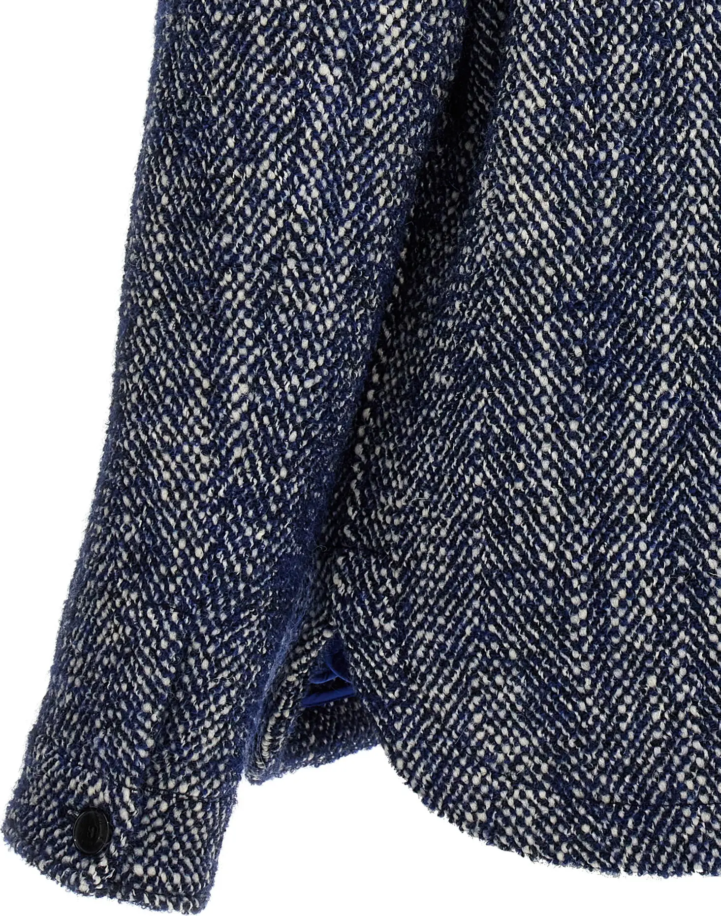 Jacket Blue Wool Full-Length Jacket