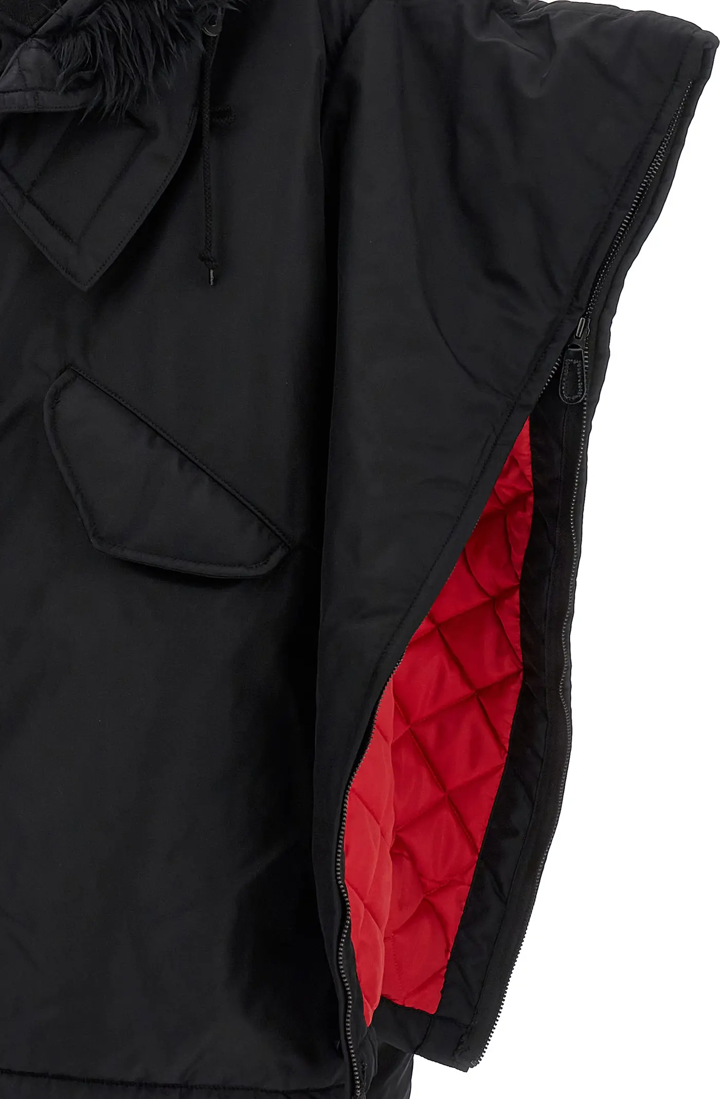 Jacket Junya Watanabe Black Nylon Full-Length Jacket