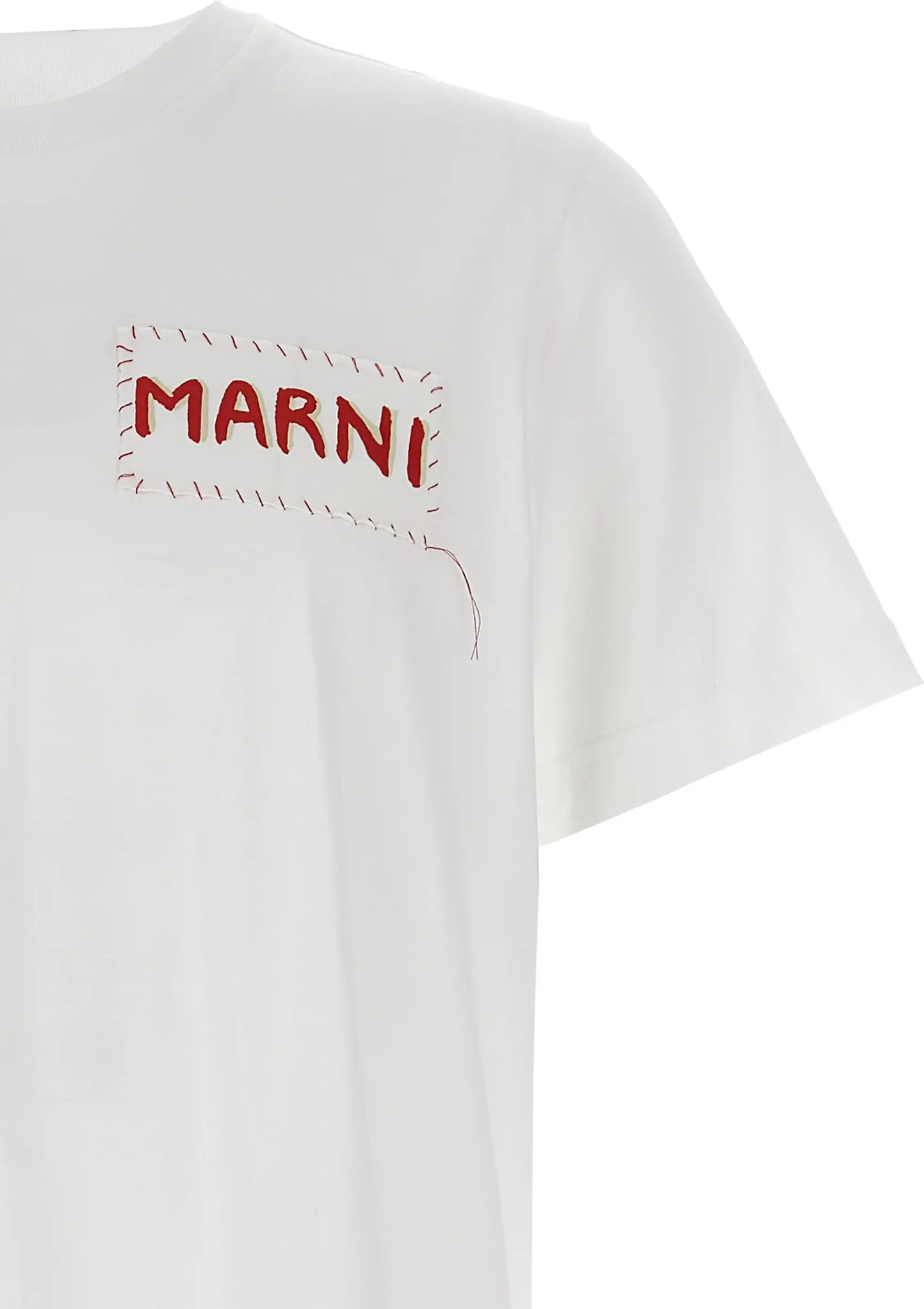 Marni oq paxta futbolka
