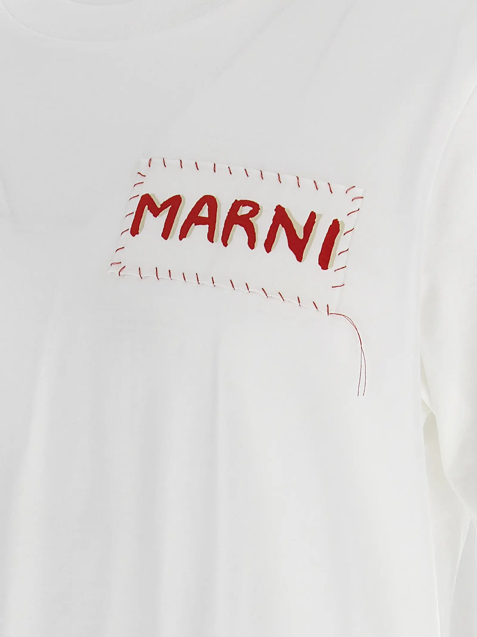 Marni oq paxta futbolka