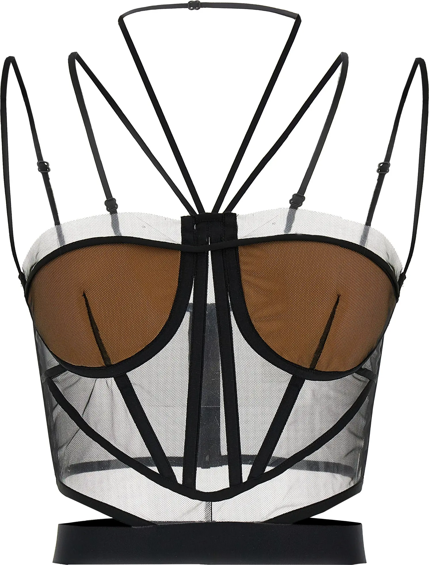 Nensi Dojaka Sheer Korset Tank Top
