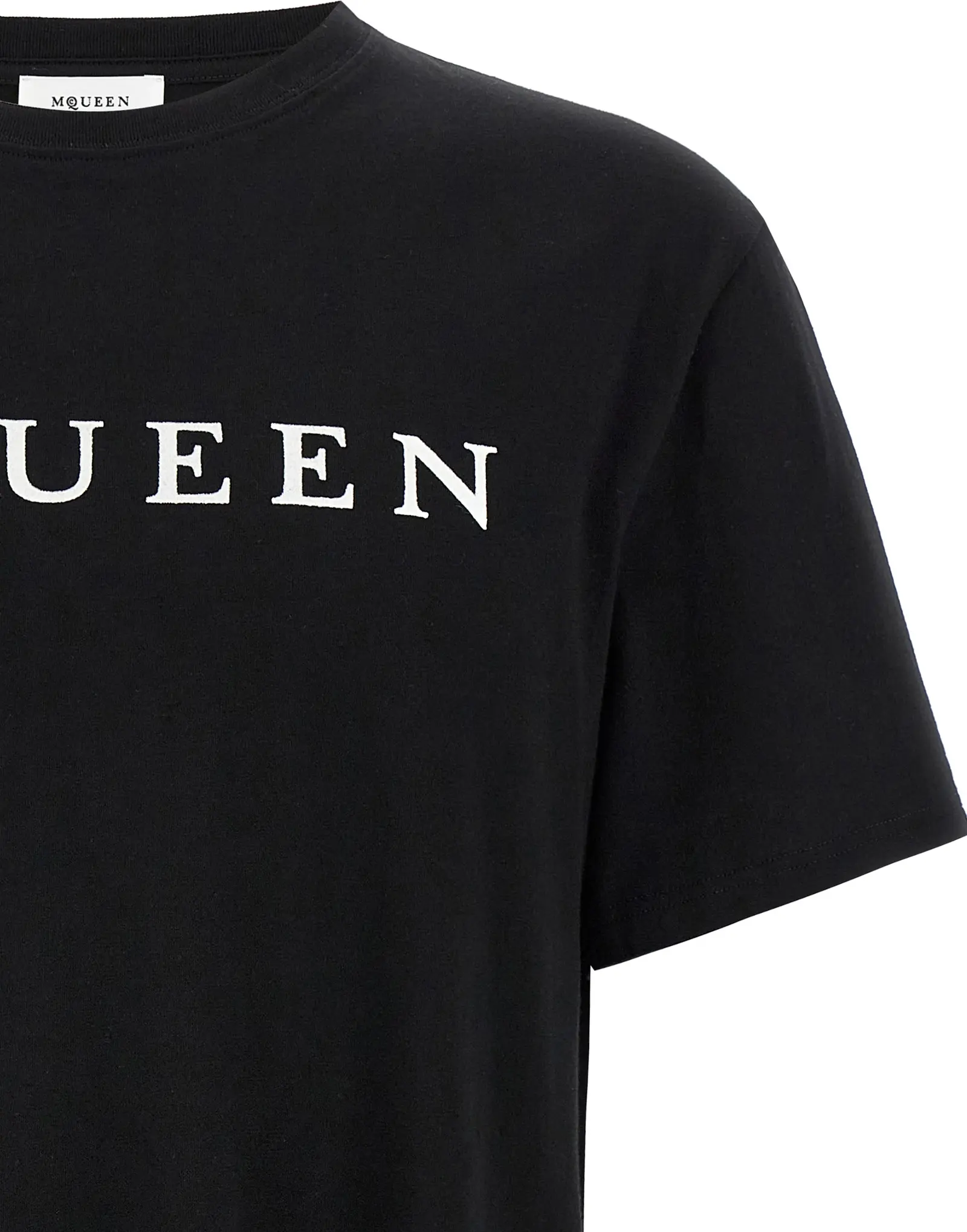 Alexander McQueen Ikkirangli Paxta T-ko'ylagi
