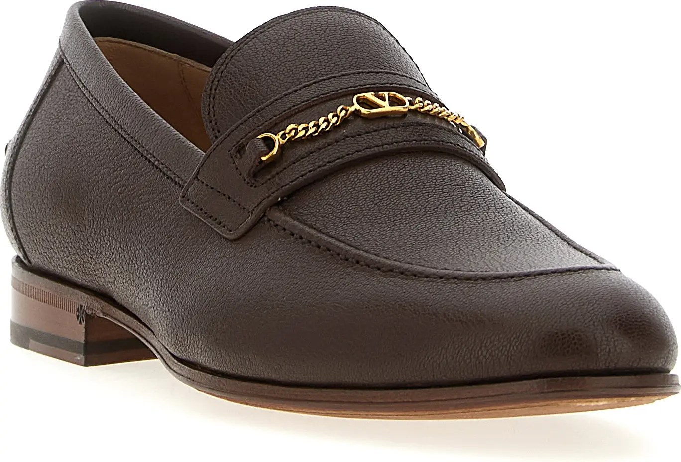 Лоферы Valentino Garavani из коричневой козьей кожи