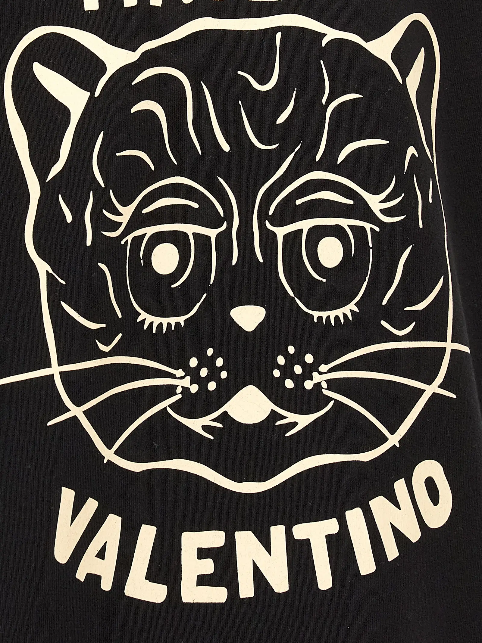 Black Cotton Sweatshirt Valentino Garavani