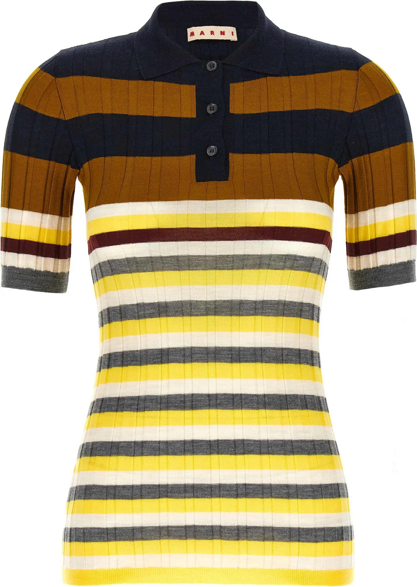Polo ko'ylagi Marni Multicolor Virgin Wool