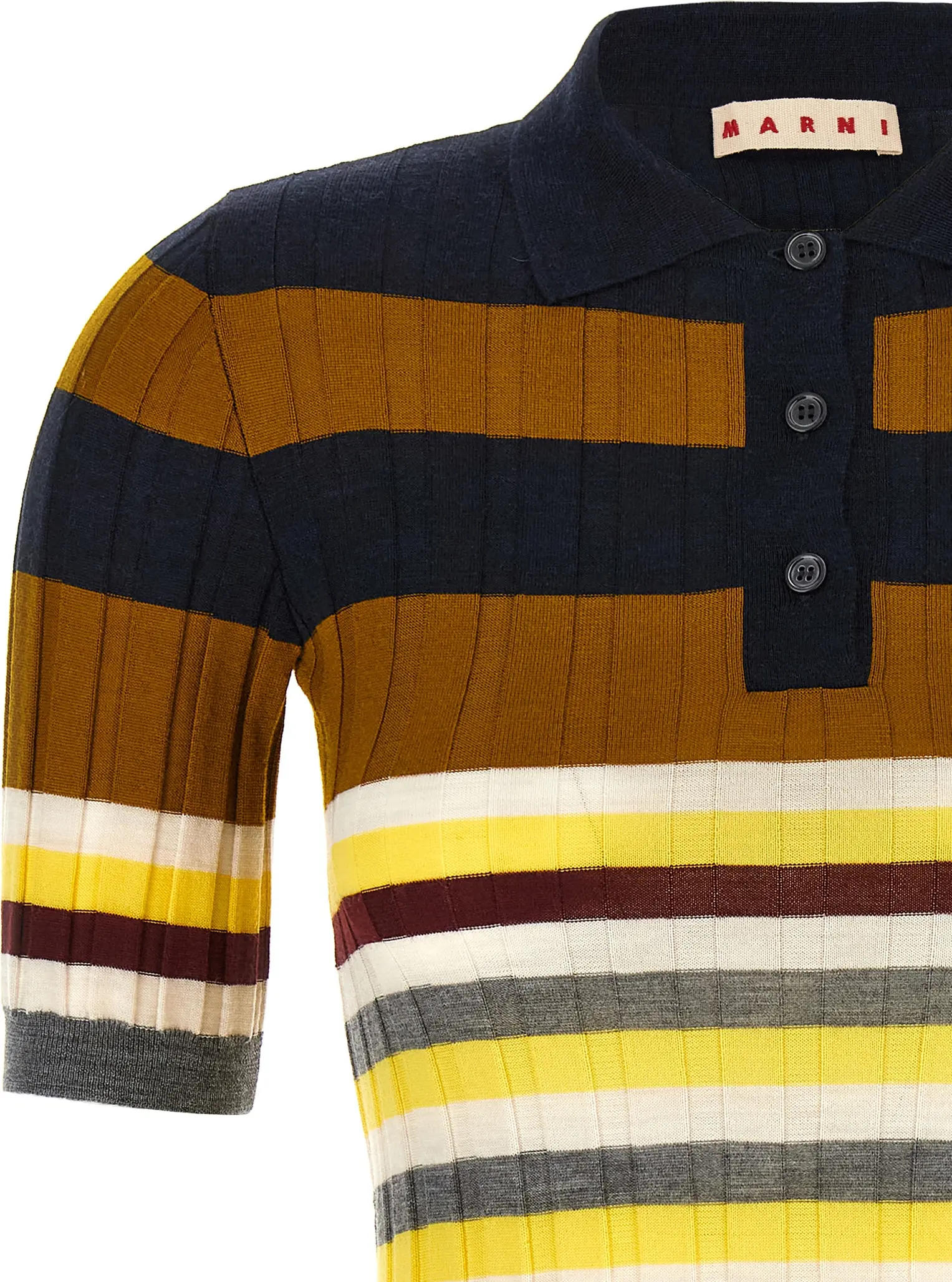 Polo ko'ylagi Marni Multicolor Virgin Wool