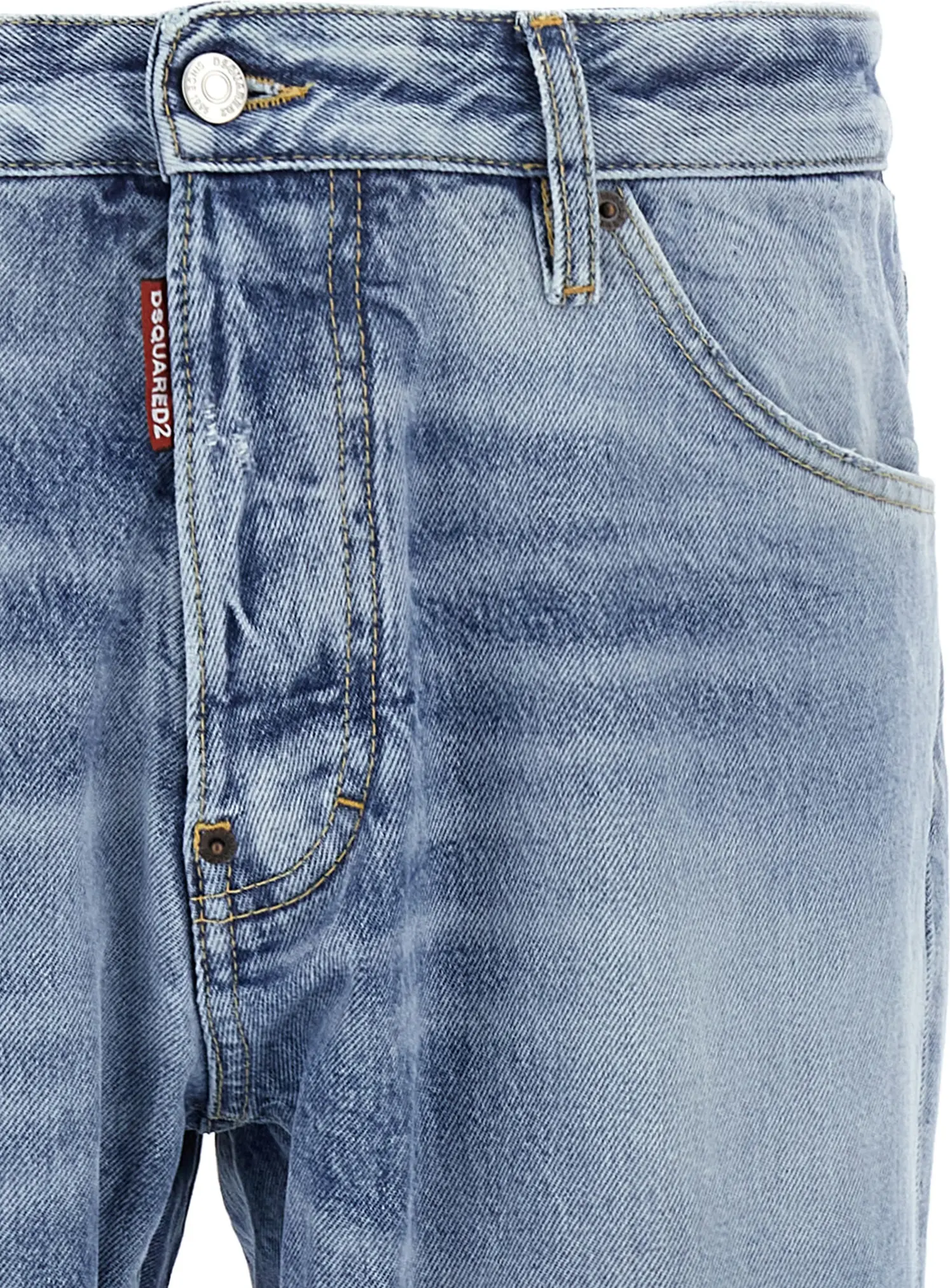 Синие джинсы скинни Dsquared2 из хлопка