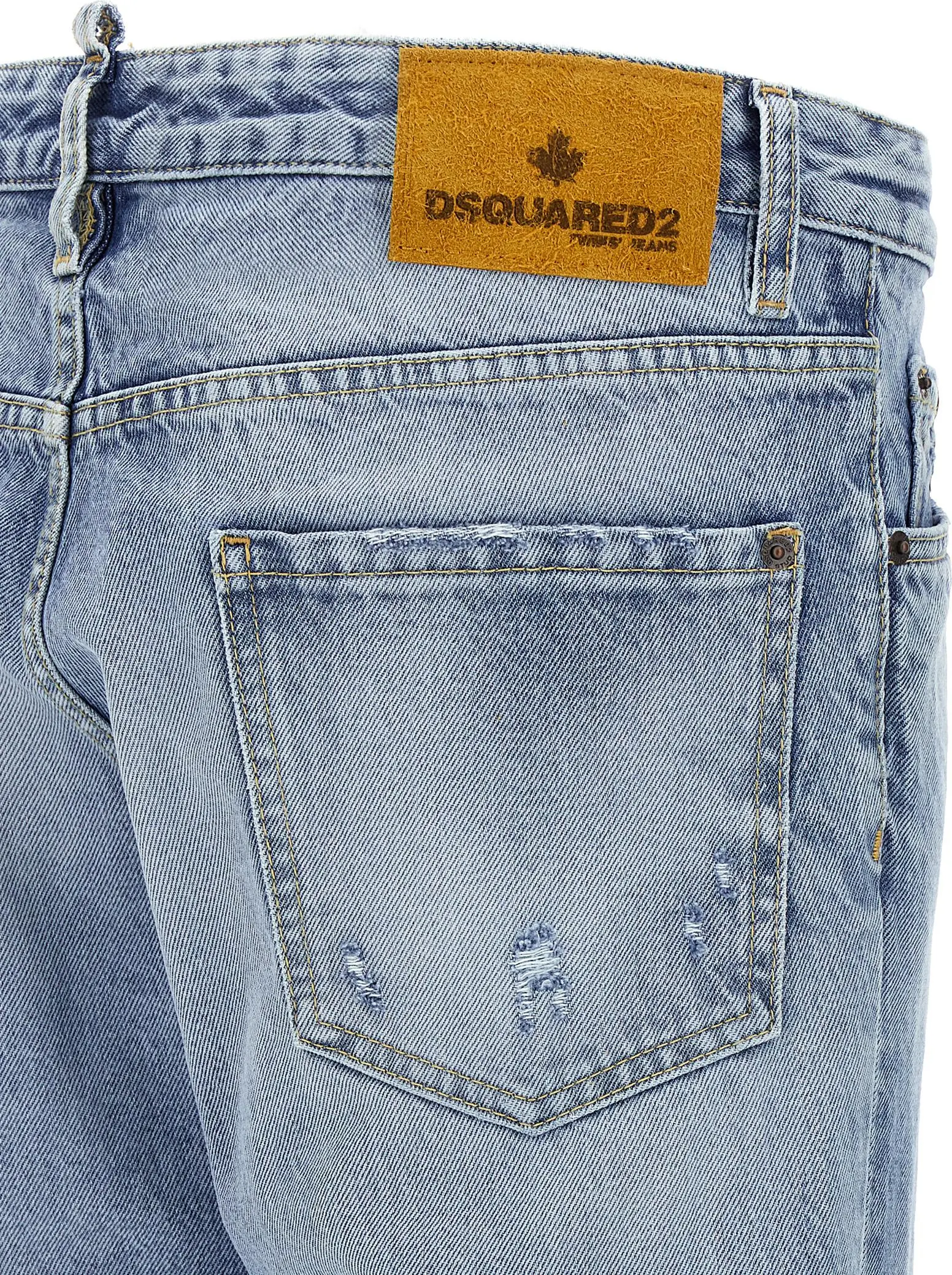 Синие джинсы скинни Dsquared2 из хлопка