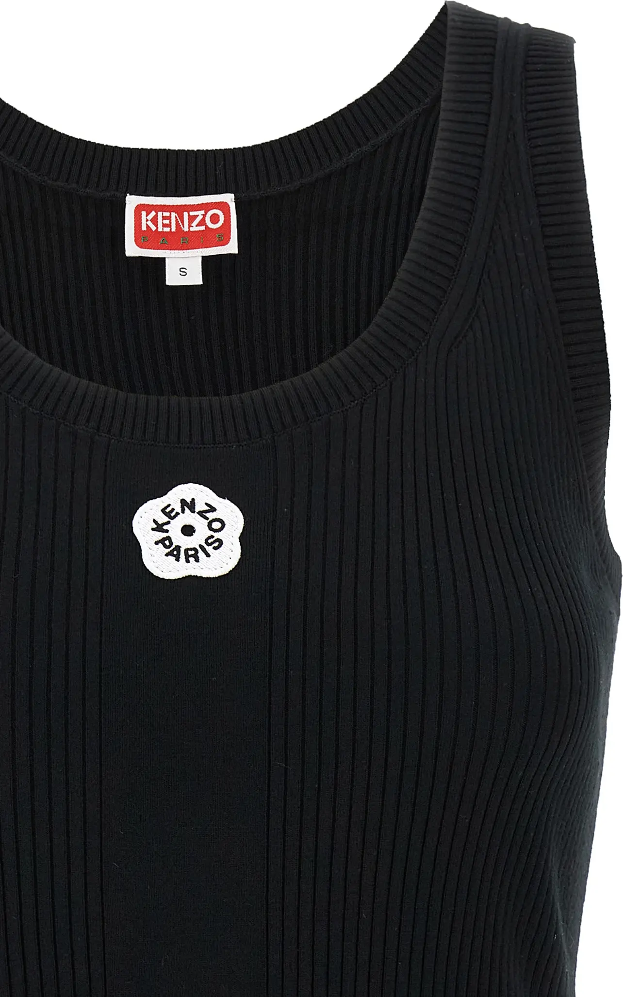 Черная майка Kenzo из вискозы без рукавов