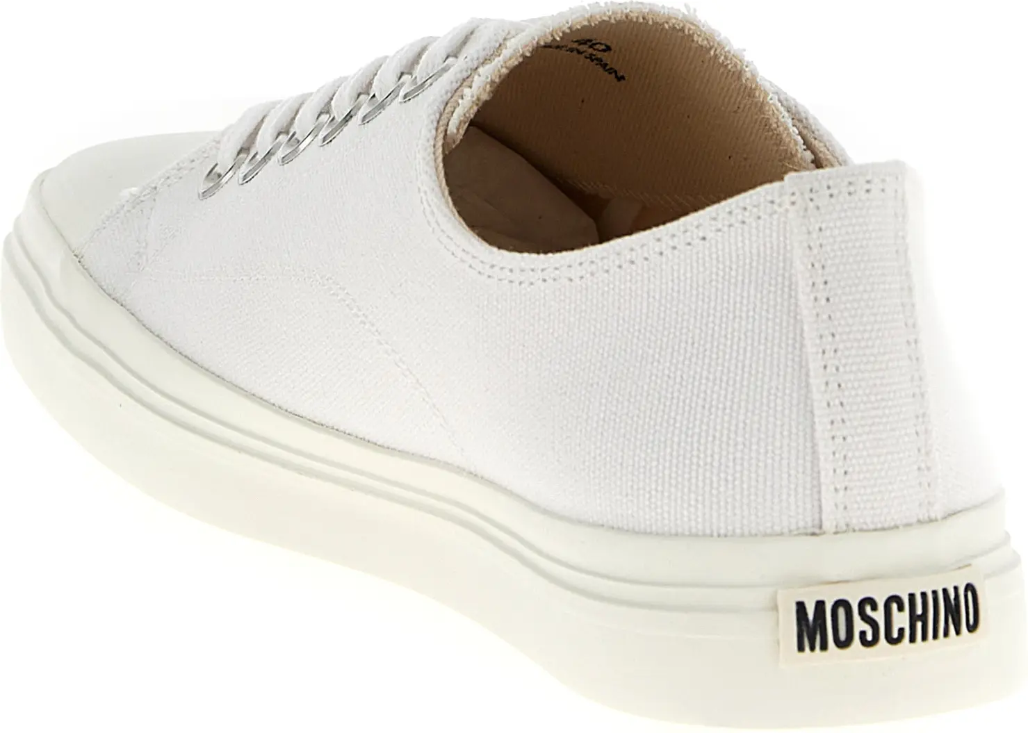 Low Top Sneakers White Cotton