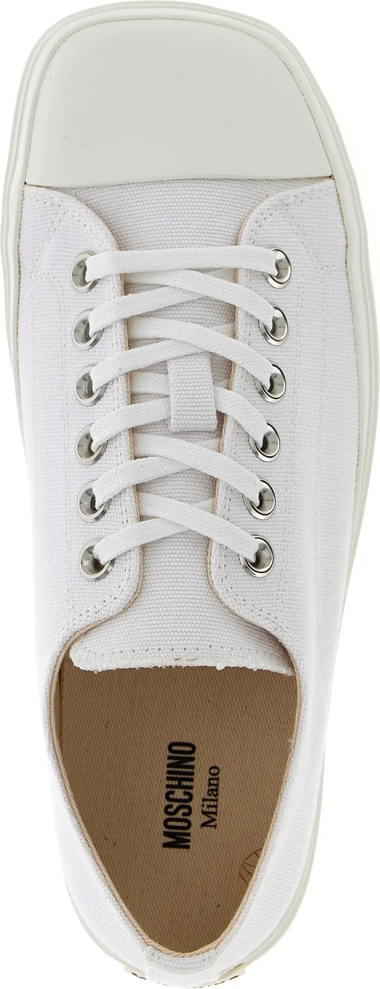 Low Top Sneakers White Cotton