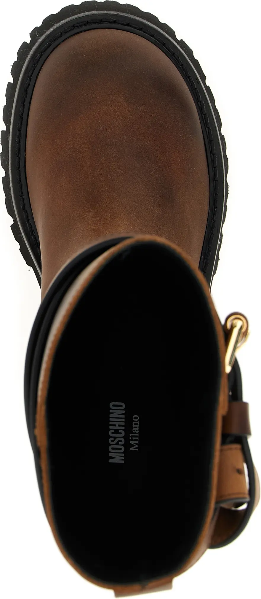 Jig‘irovon uchun jigarrang baxmal etiklar Moschino