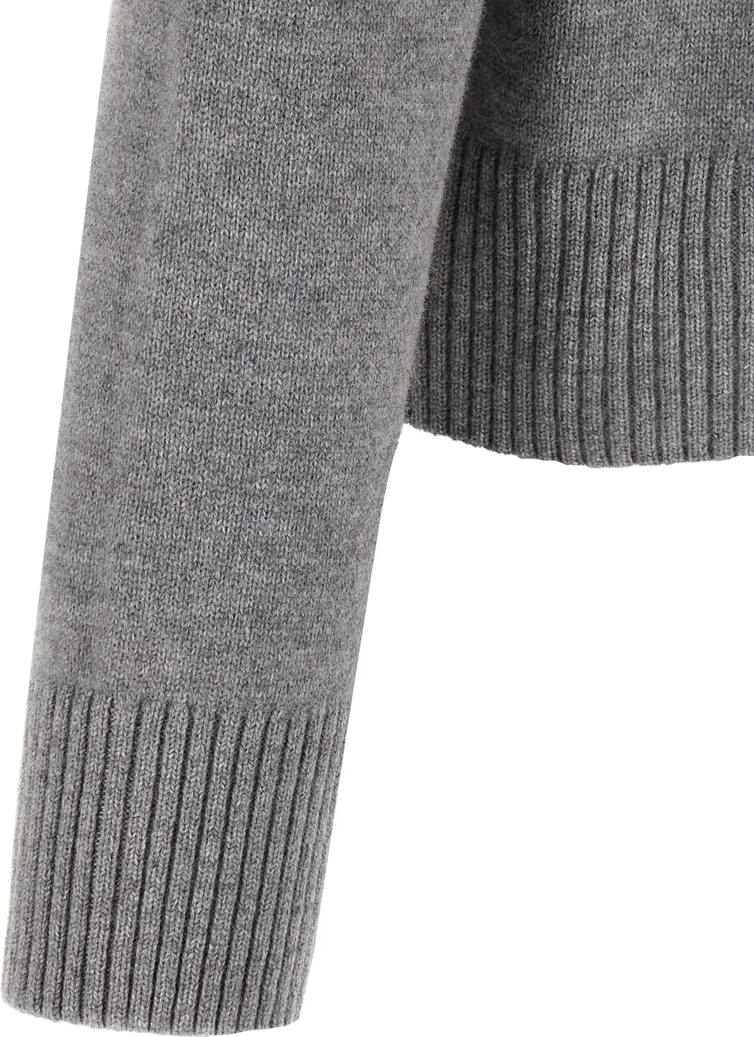 AMI Paris Gray Wool Cardigan