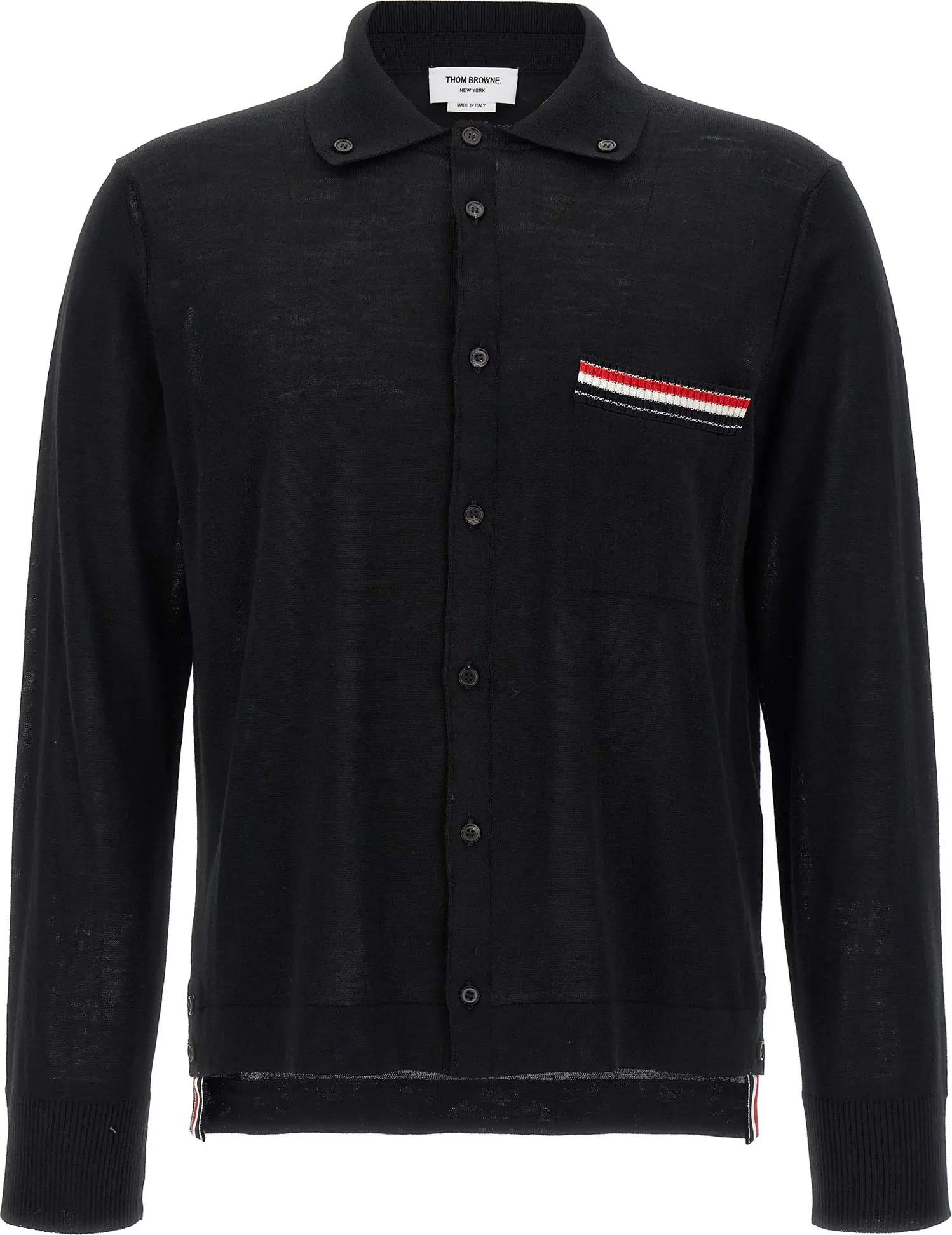 Cardigan Thom Browne Black Virgin Wool Cardigan