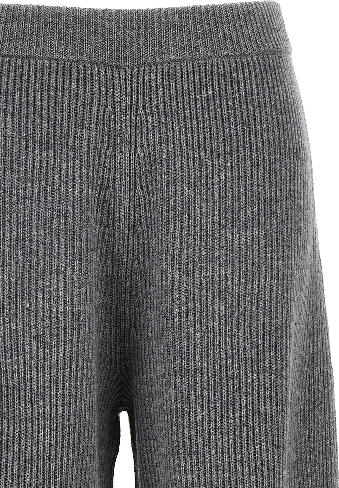 Серые повседневные брюки из шерсти Sportmax