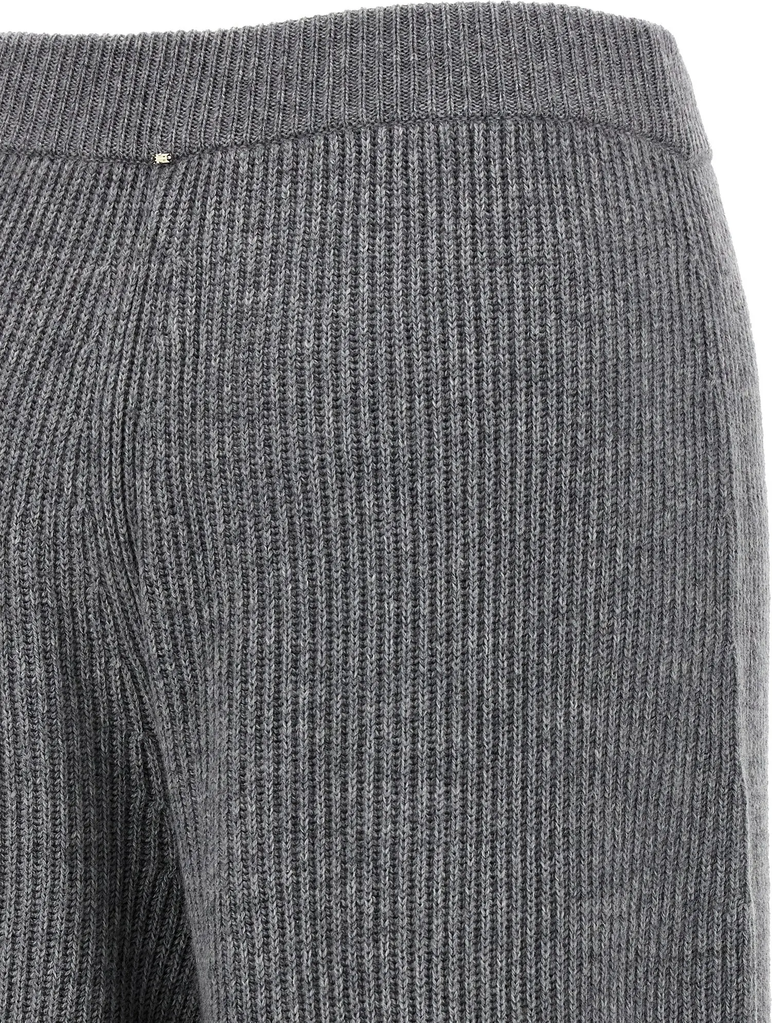 Серые повседневные брюки из шерсти Sportmax