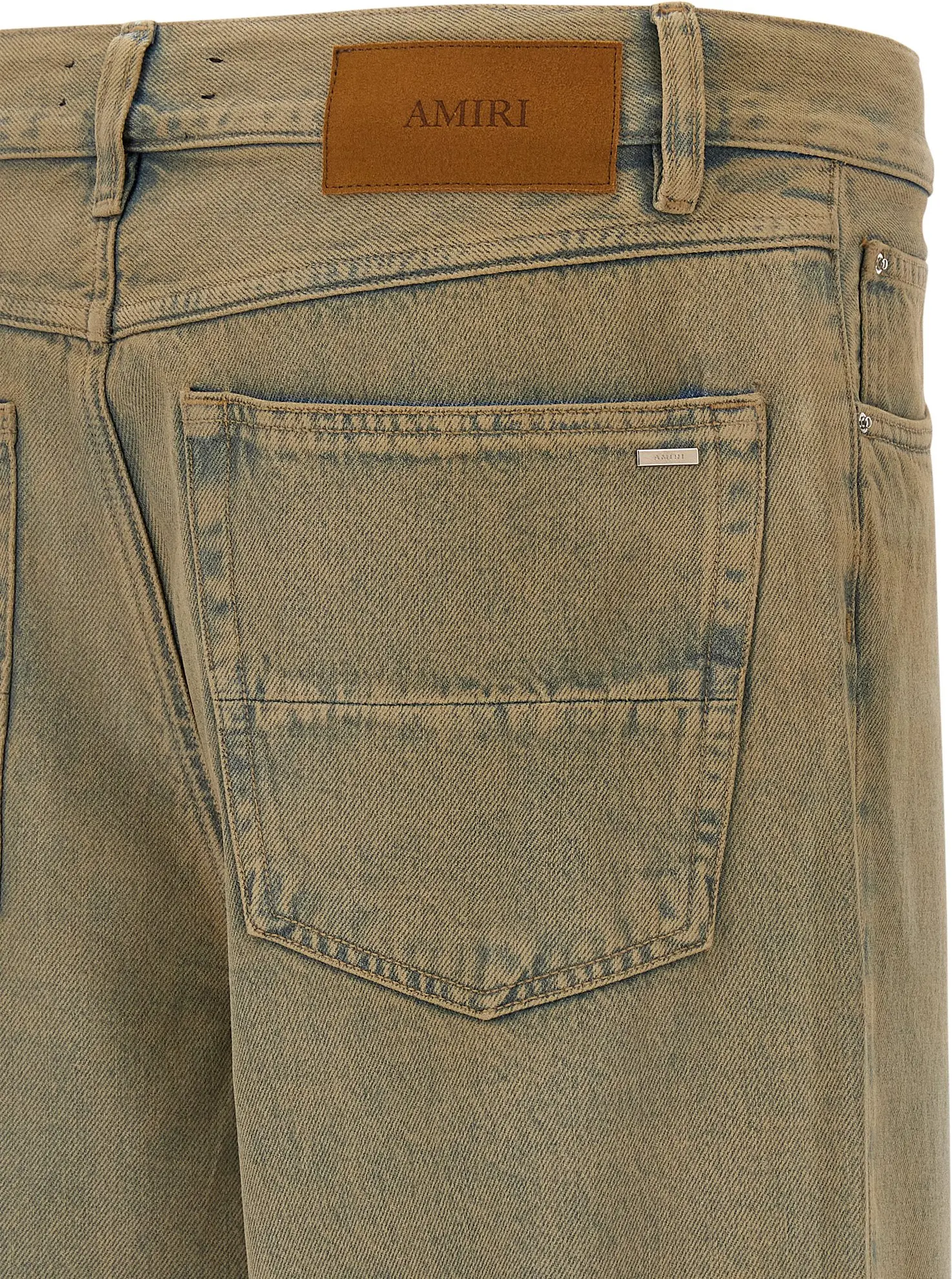 Jeans Amiri Beige Cotton Straight-Leg Jeans