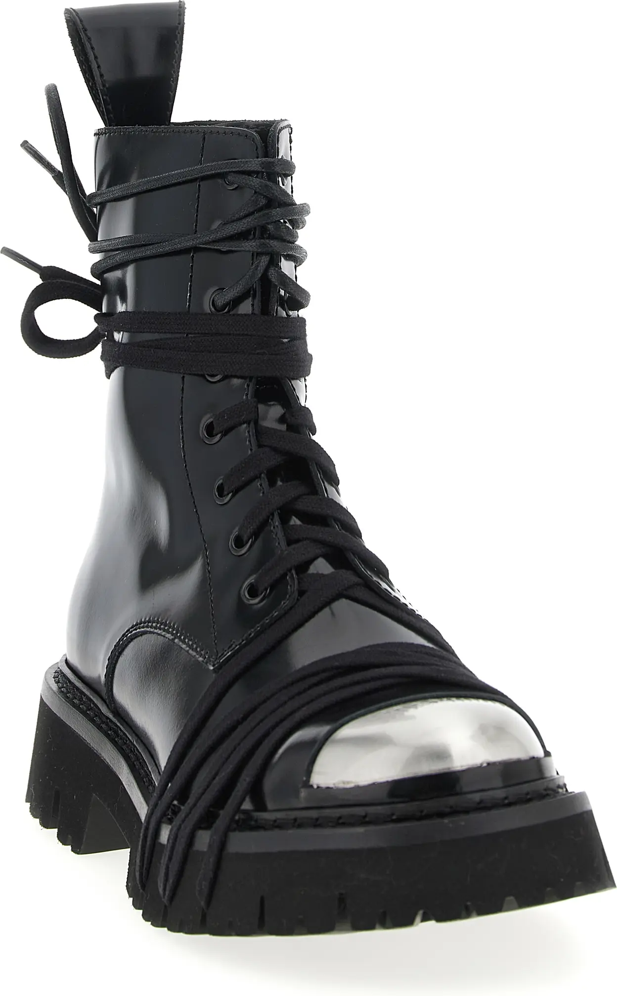 Lace-Up Boots Moschino