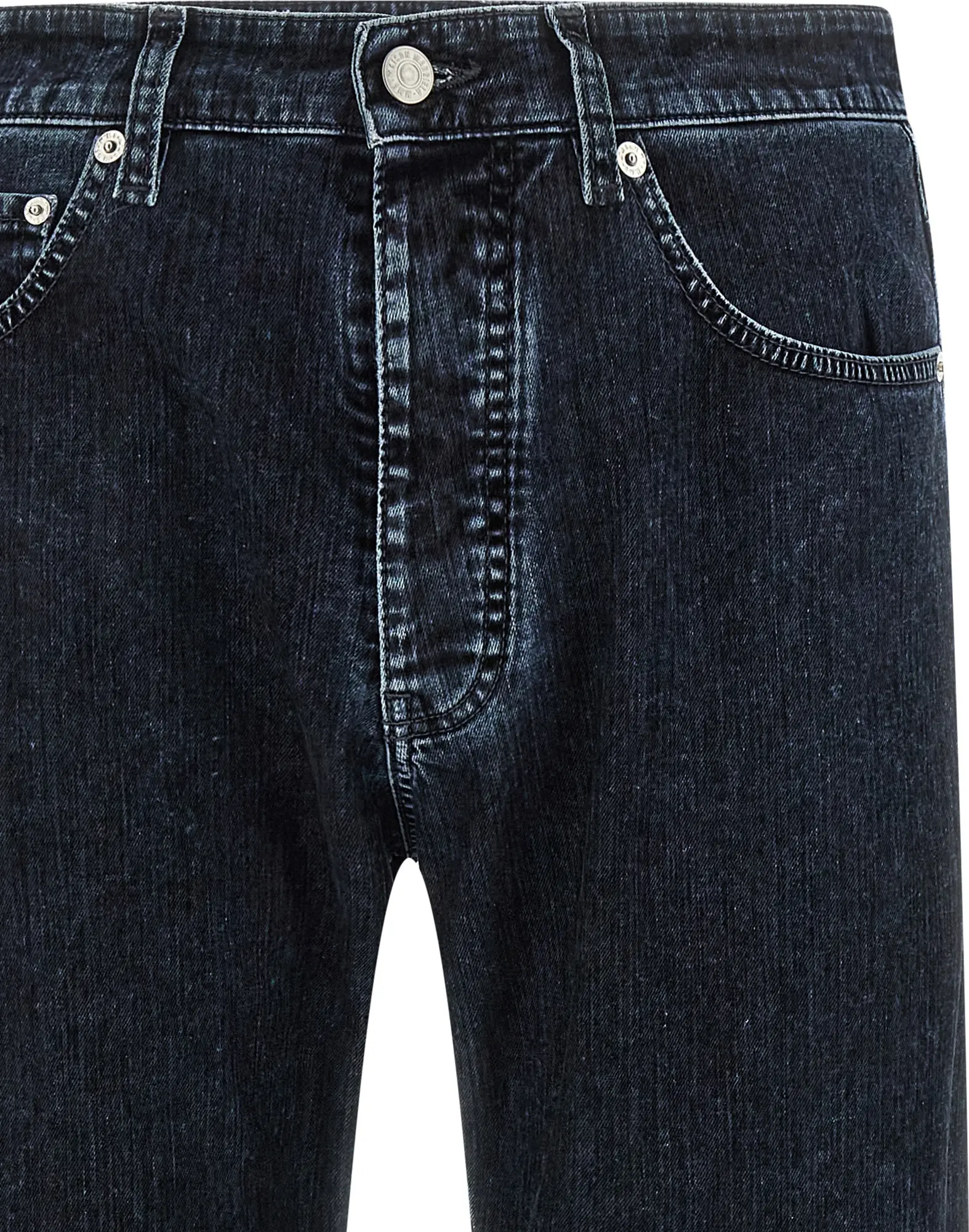 Джинсы MM6 Maison Margiela Черные хлопковые прямого кроя