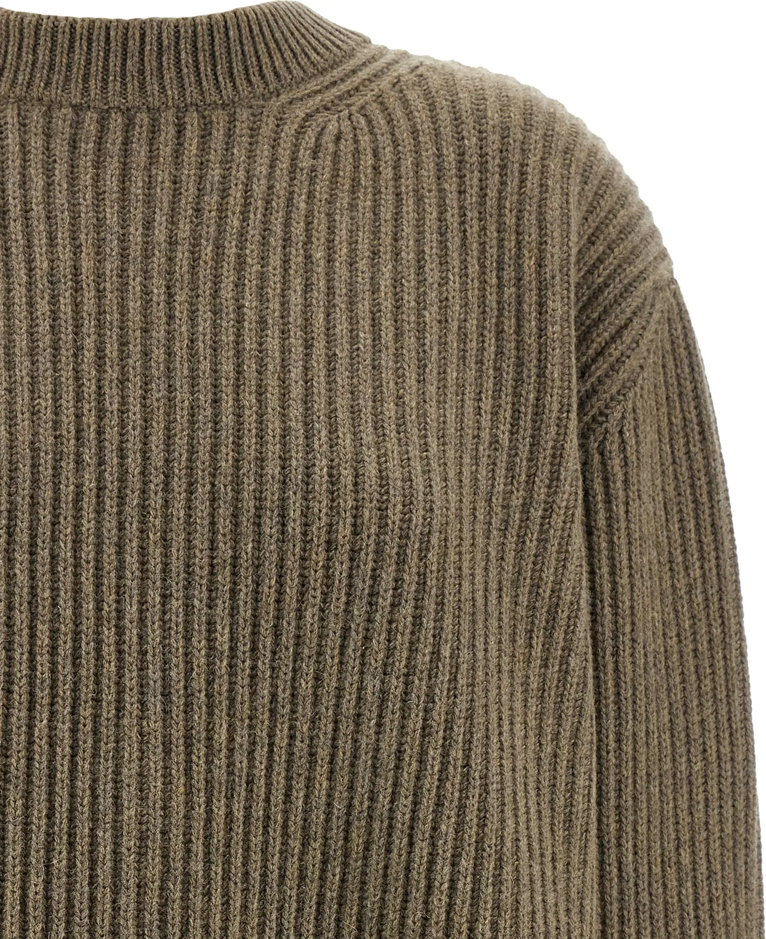 Короткое платье MM6 Maison Margiela из натуральной шерсти бежевого цвета