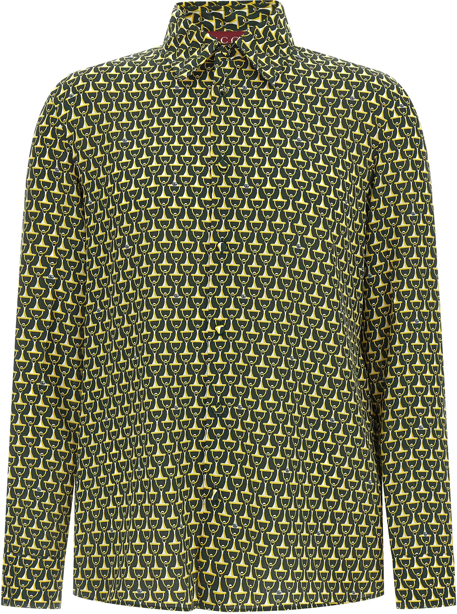 Crêpe de Chine print silk shirt Gucci