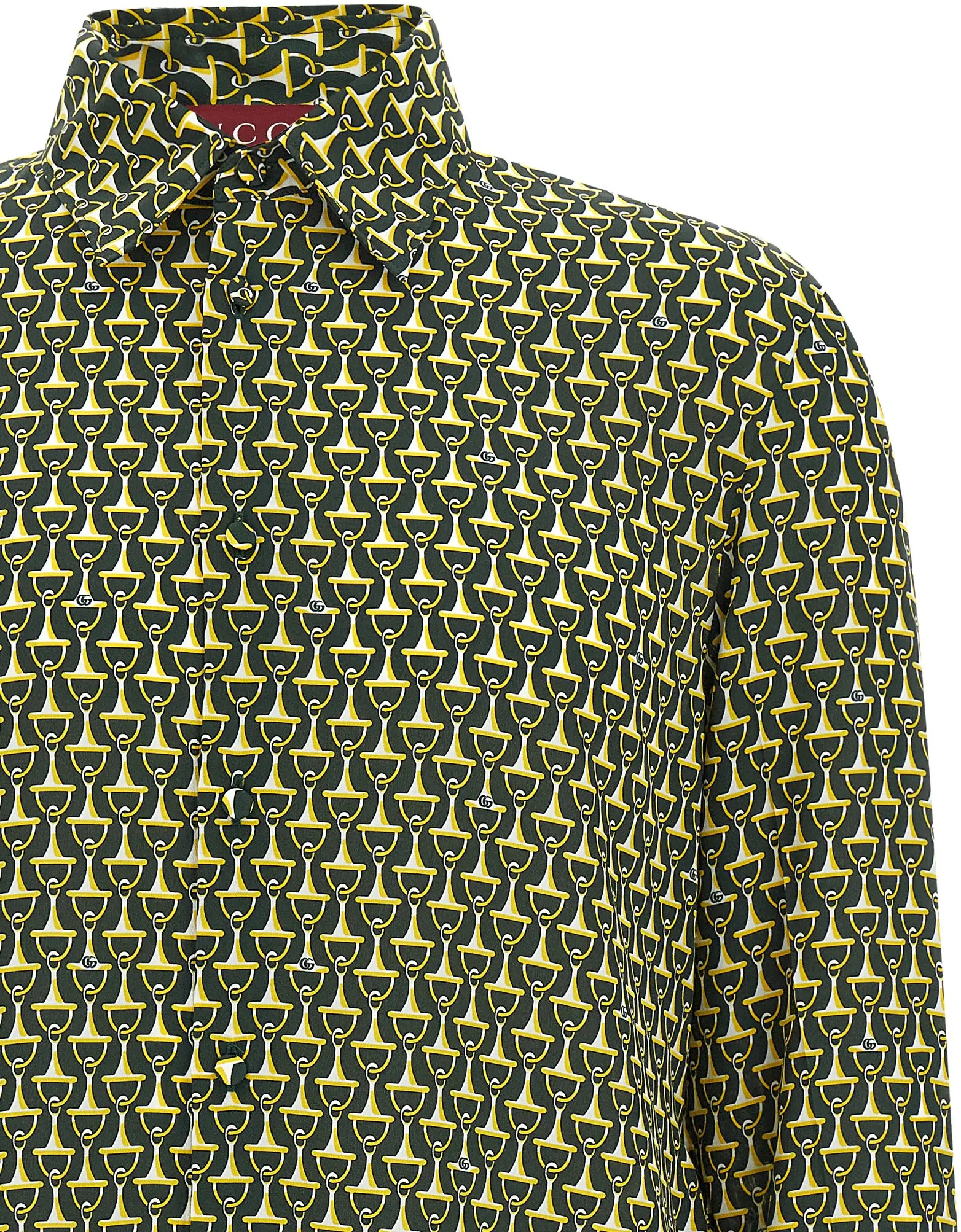 Crêpe de Chine print silk shirt Gucci