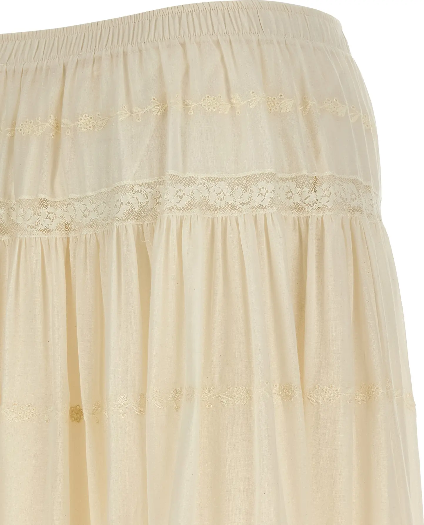 White Cotton Mini Skirt Ermanno Scervino