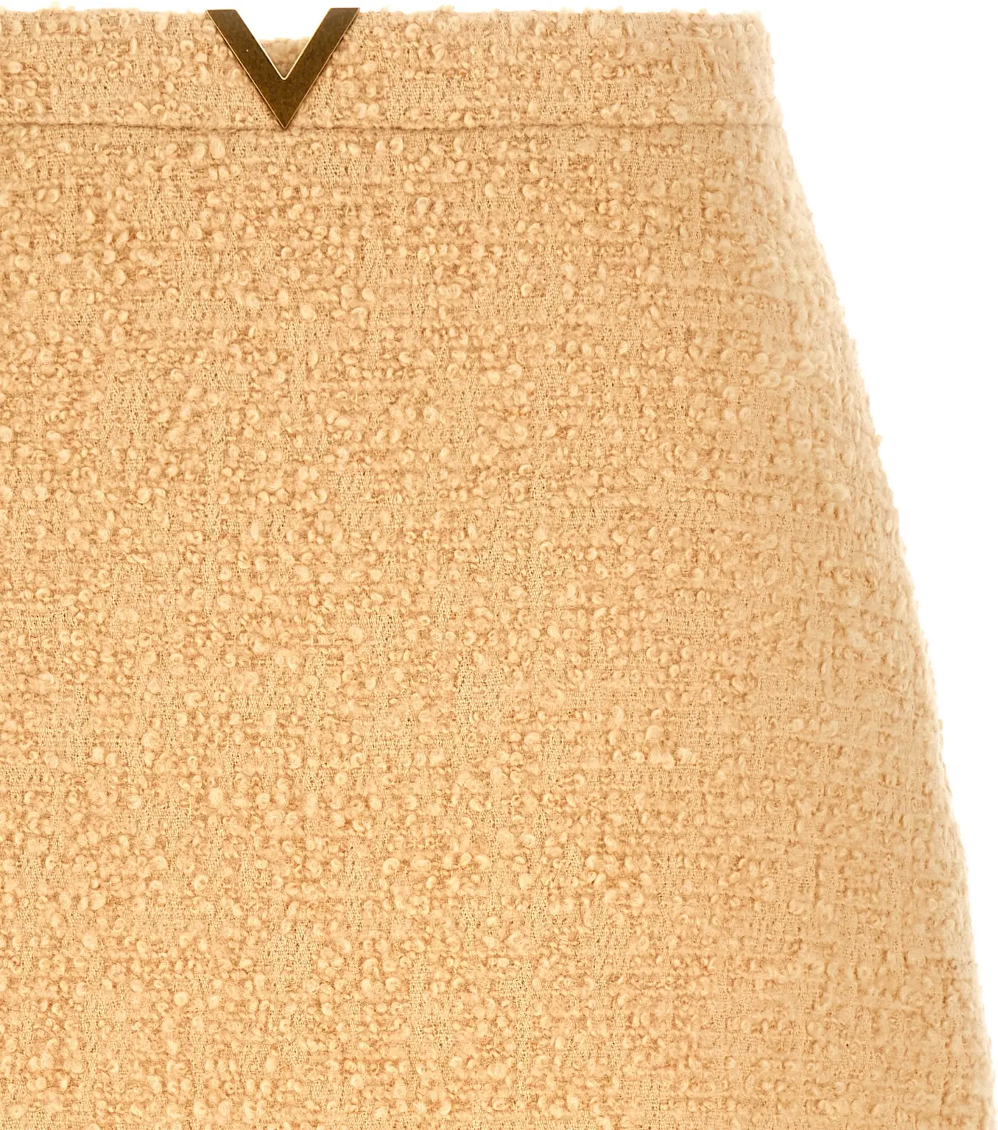 Valentino Garavani Curly Wool Tweed Mini Skirt