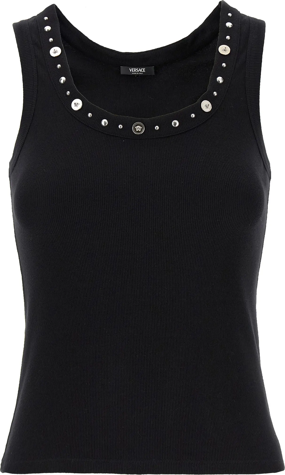 T-Shirt Versace Black Cotton Sleeveless