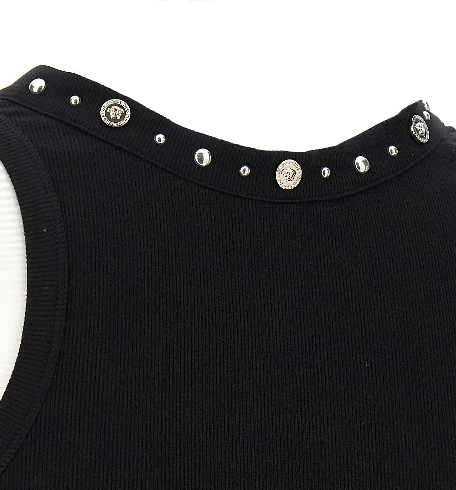 T-Shirt Versace Black Cotton Sleeveless