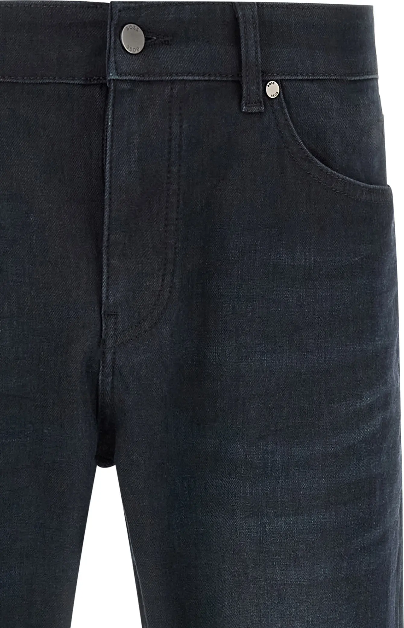 Blue Cotton Straight-Leg Jeans Hugo Boss