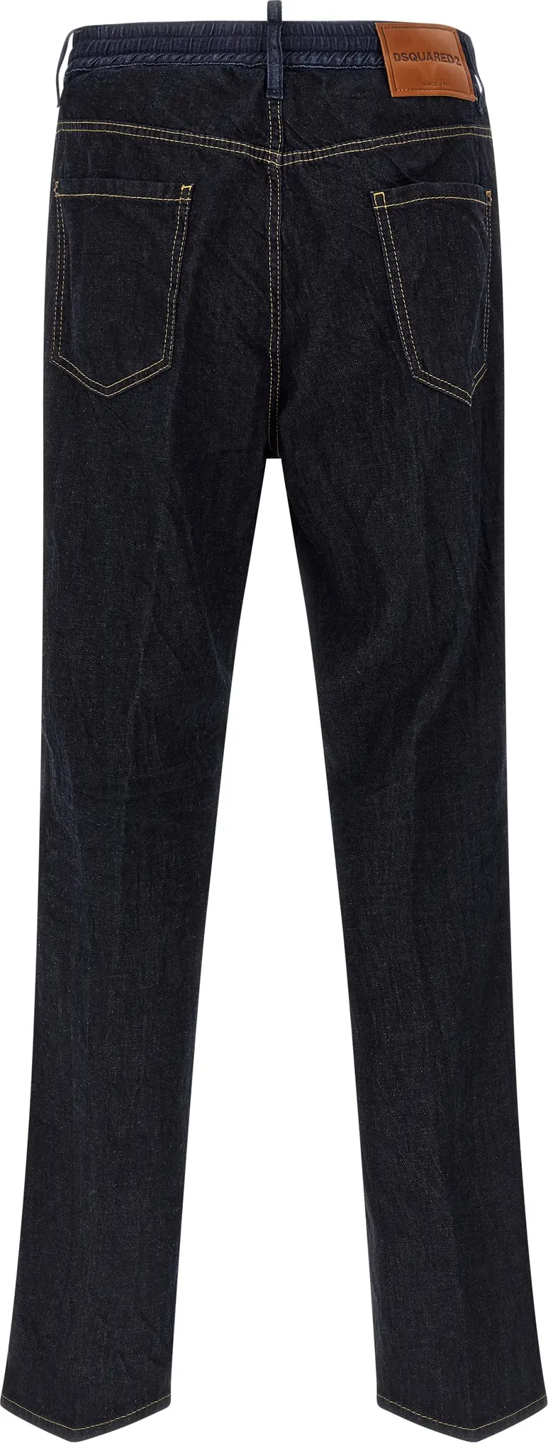 Синие джинсы Dsquared2 прямого кроя из хлопка