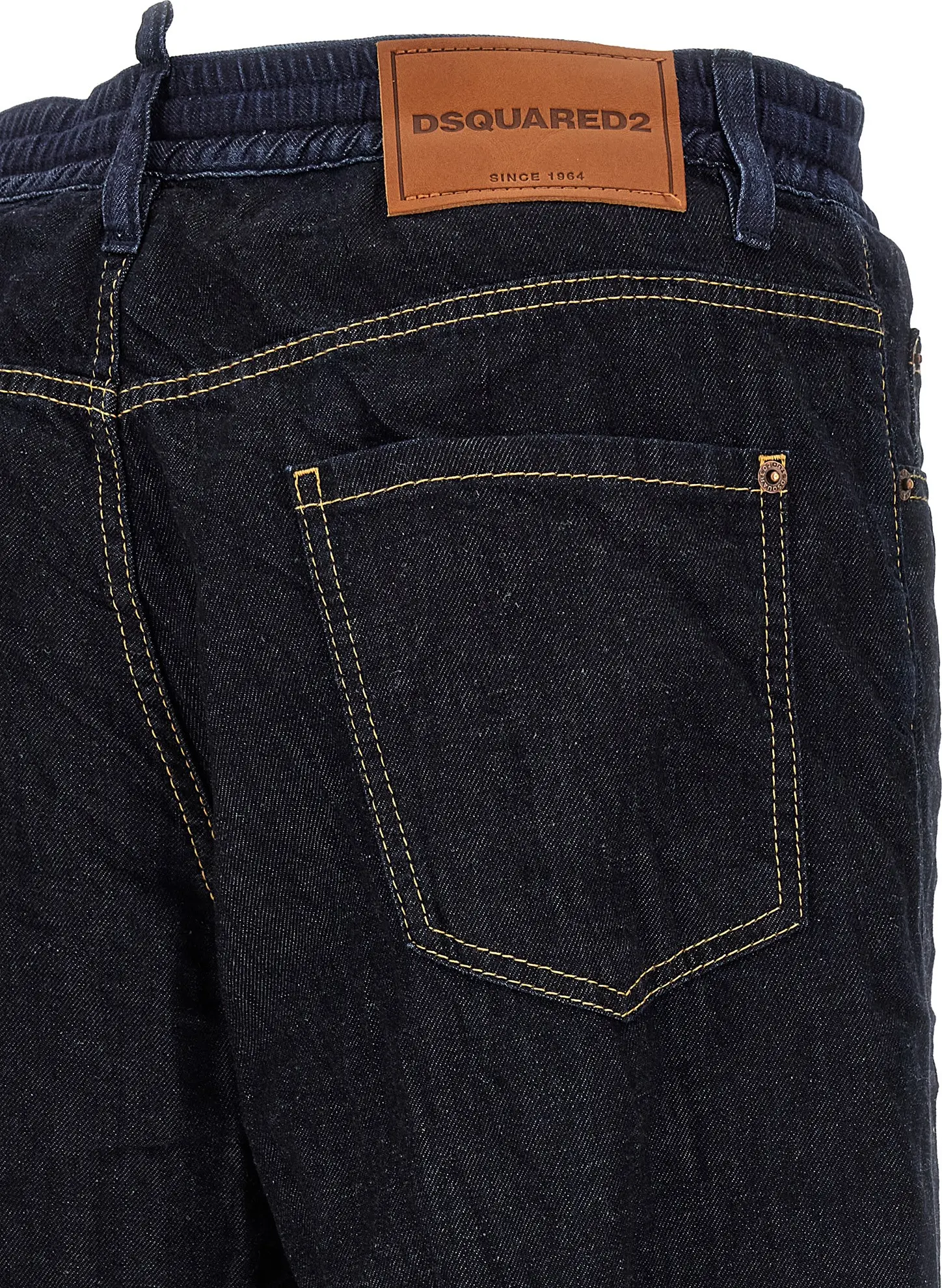 Синие джинсы Dsquared2 прямого кроя из хлопка
