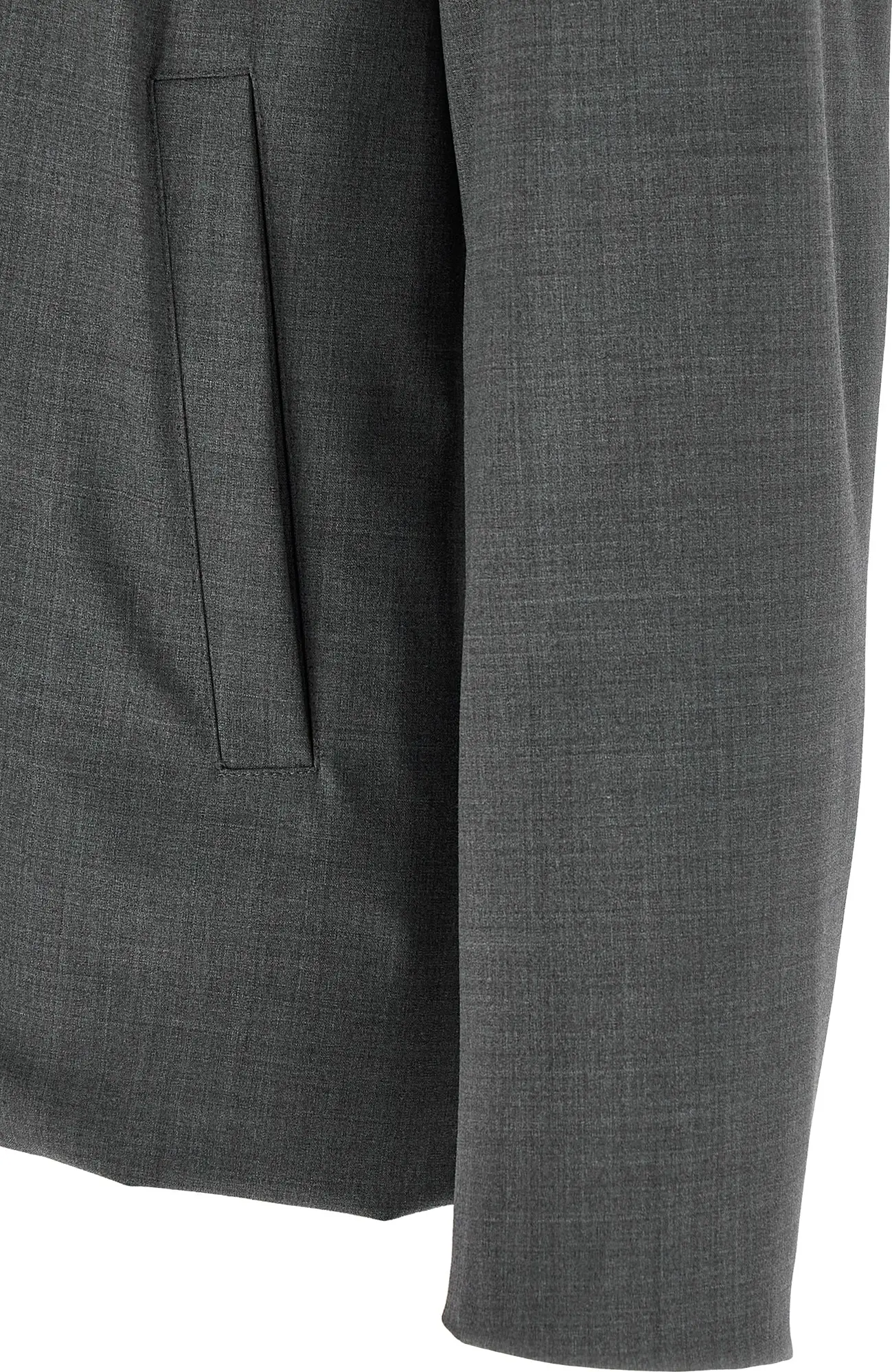 Gray Polyester Full-Length Jacket Herno